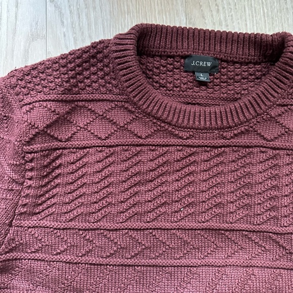 J. Crew Men’s Guernsey Knit Cotton Sweater - Picture 2 of 4